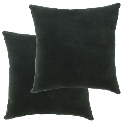 Cushions Cotton Velvet 2 pcs 45x45 cm Green