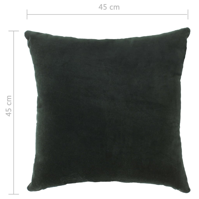 Cushions Cotton Velvet 2 pcs 45x45 cm Green