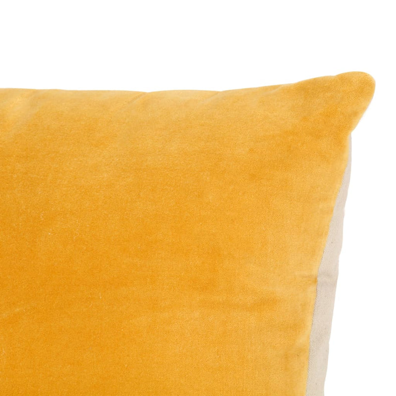 Cushions Cotton Velvet 2 pcs 45x45 cm Yellow