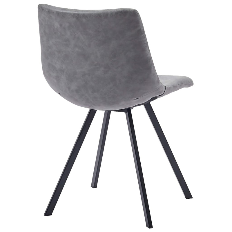 Dining Chairs 4 pcs Grey Faux Leather