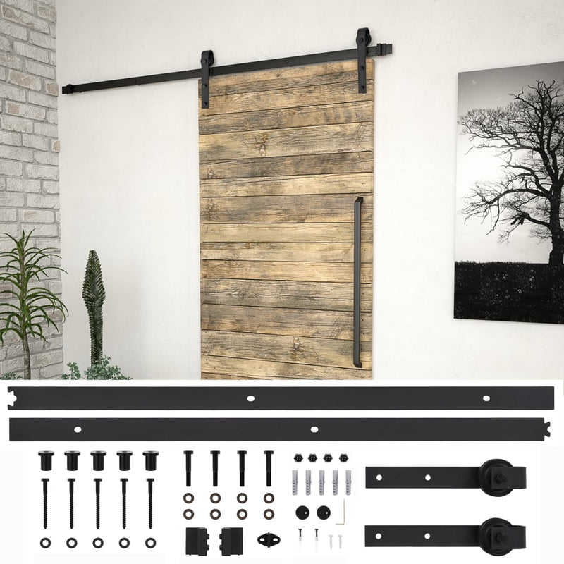 Sliding Door SKIEN Hardware Kit 200 cm Steel Black