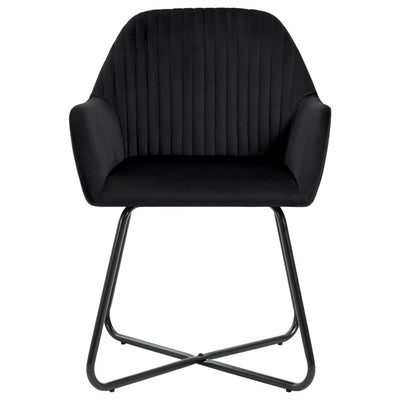 Dining Chairs 4 pcs Black Velvet