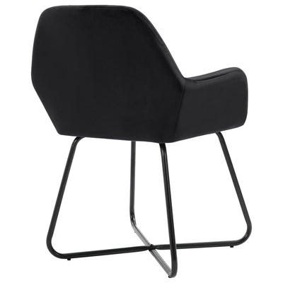 Dining Chairs 4 pcs Black Velvet