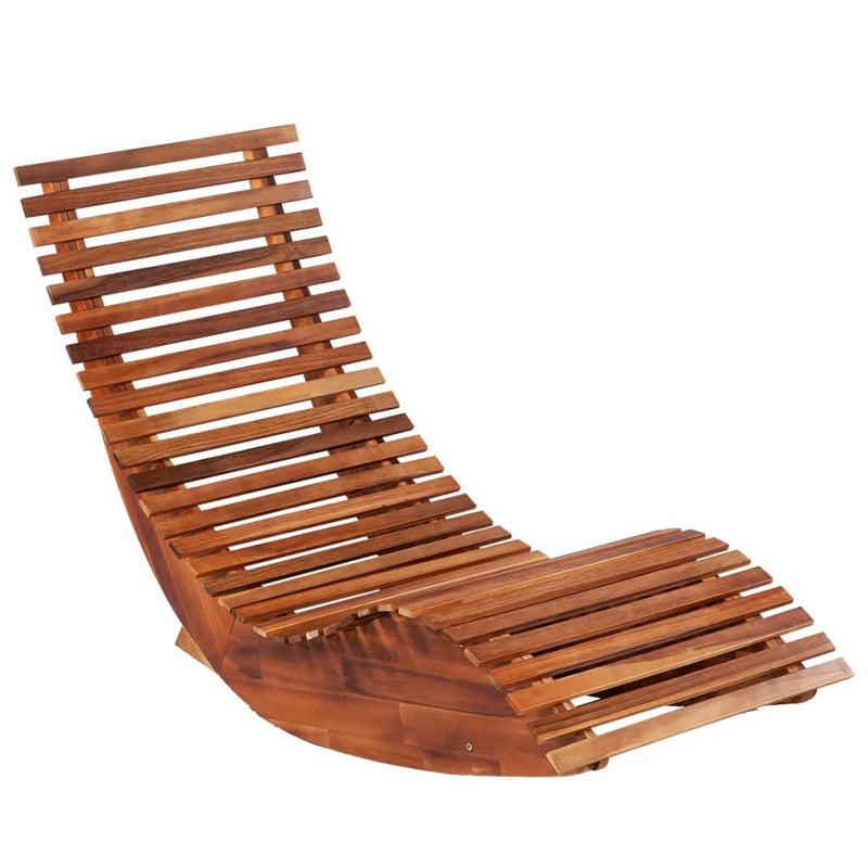 Rocking Sun Loungers 2 pcs Solid Wood Acacia