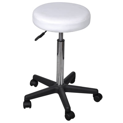 Office Stools 2 pcs White 35.5x84 cm Faux Leather