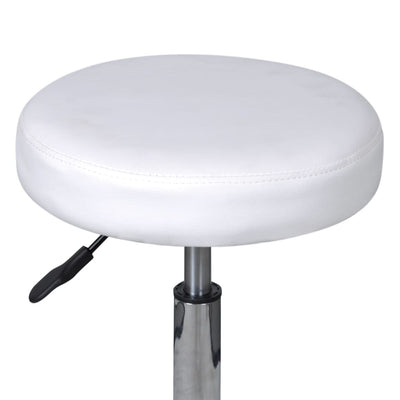 Office Stools 2 pcs White 35.5x84 cm Faux Leather