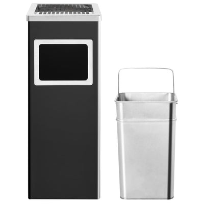 Ashtray Dustbin Hotel 36 L Steel Black