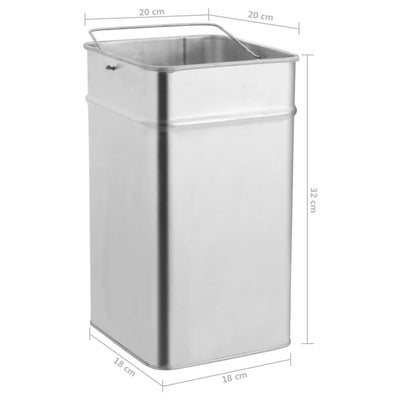 Ashtray Dustbin Hotel 36 L Steel Black