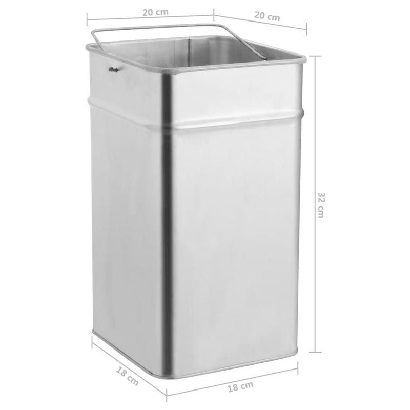 Ashtray Dustbin Hotel 36 L Steel Black