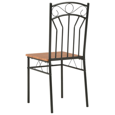 Dining Chairs 4 pcs Brown MDF