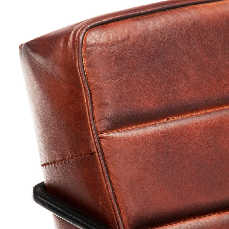 Armchair Dark Brown Real Leather