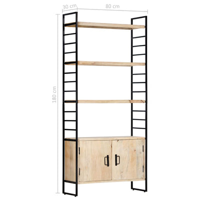 4-Tier Bookcase 80x30x180 cm Solid Mango Wood