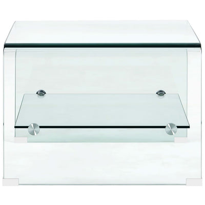 Coffee Table Clear 50x45x33 cm Tempered Glass