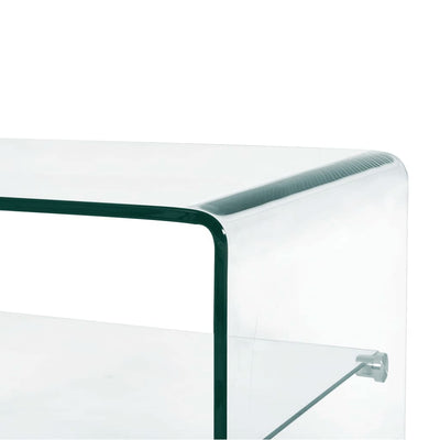 Coffee Table Clear 50x45x33 cm Tempered Glass