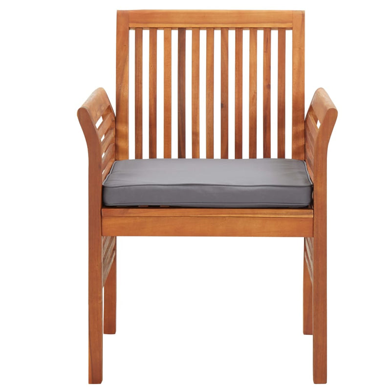 Garden Dining Chair with Cushion Solid Acacia Wood