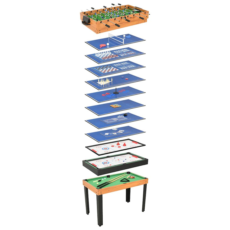 15-in-1 Multi Game Table 121x61x82 cm Maple