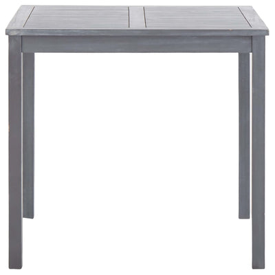 Garden Table Grey 80x80x74 cm Solid Acacia Wood