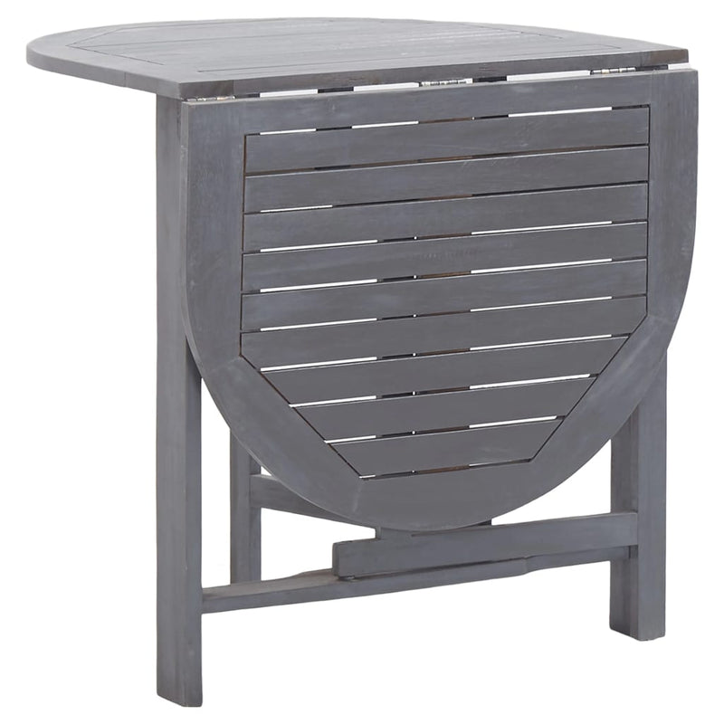 Garden Table Grey 120x70x74 cm Solid Acacia Wood