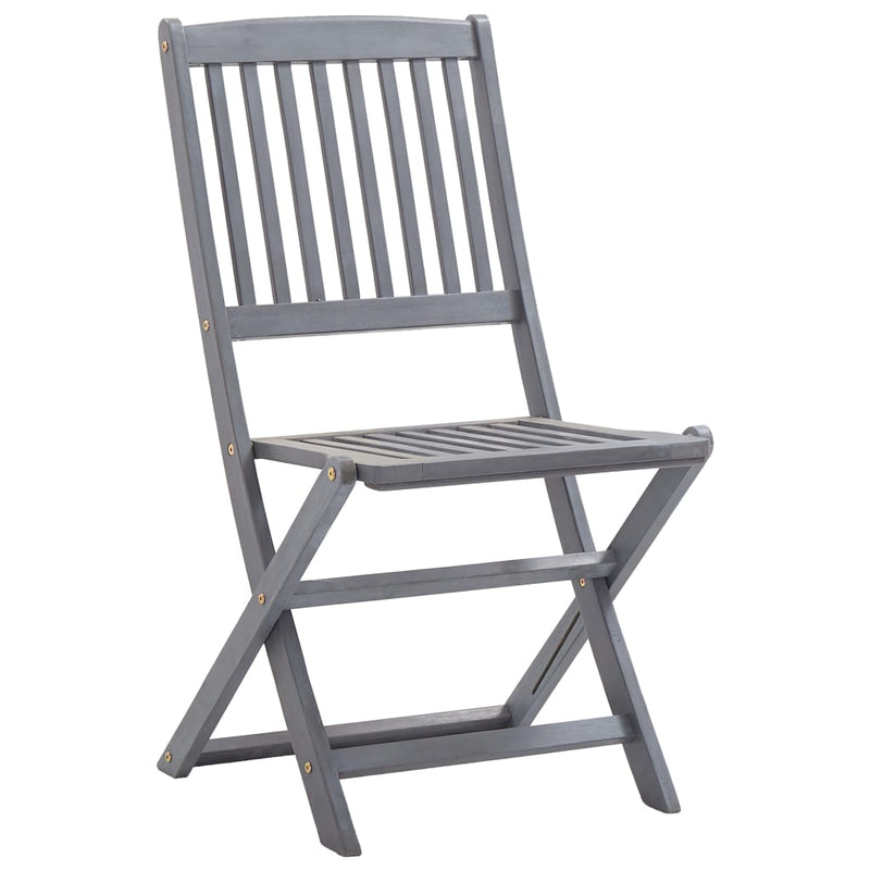 Folding Outdoor Chairs 2 pcs Solid Acacia Wood