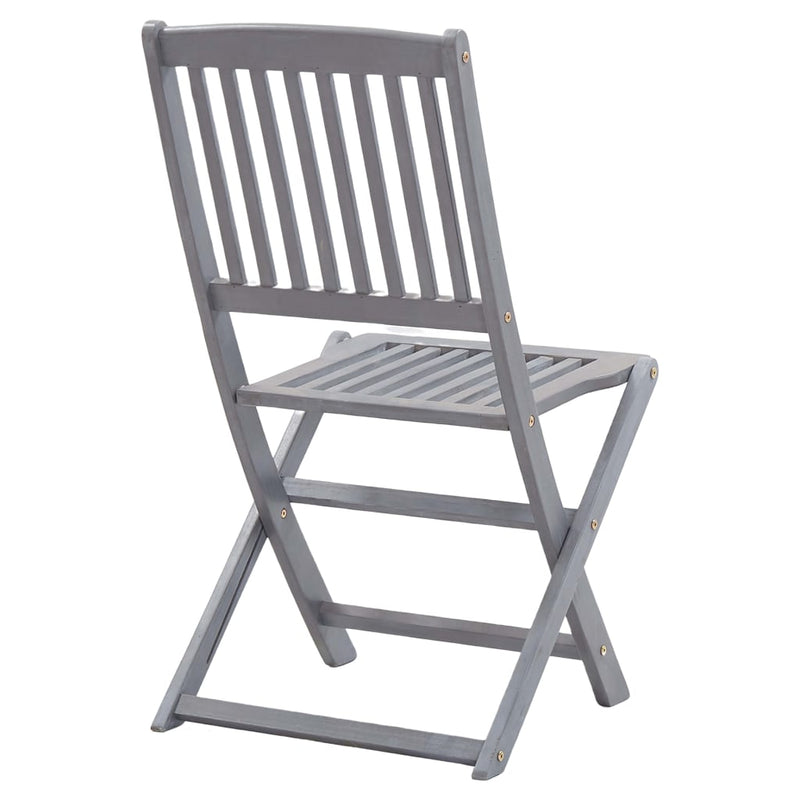 Folding Outdoor Chairs 4 pcs Solid Acacia Wood