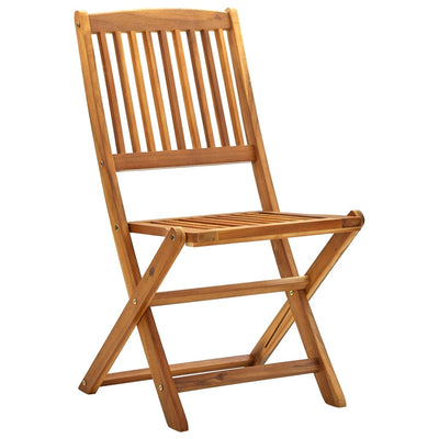 Folding Outdoor Chairs 2 pcs Solid Acacia Wood