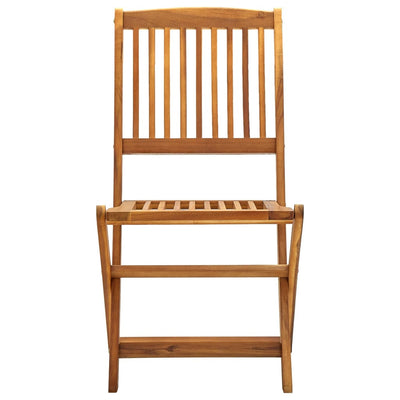 Folding Outdoor Chairs 2 pcs Solid Acacia Wood