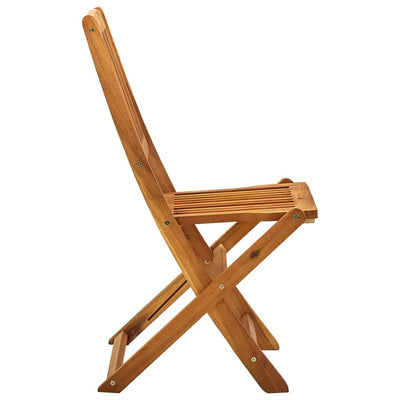 Folding Outdoor Chairs 2 pcs Solid Acacia Wood