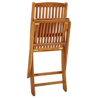 Folding Outdoor Chairs 2 pcs Solid Acacia Wood