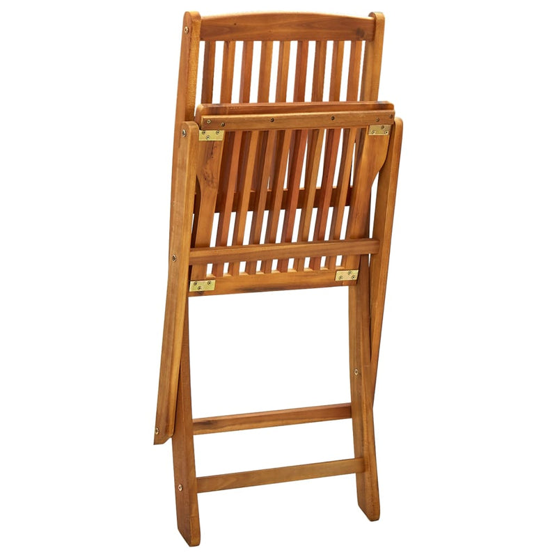 Folding Outdoor Chairs 2 pcs Solid Acacia Wood