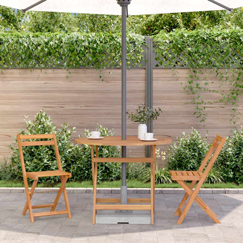 Folding Garden Table 90x75 cm Solid Acacia Wood