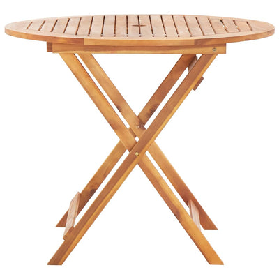 Folding Garden Table 90x75 cm Solid Acacia Wood