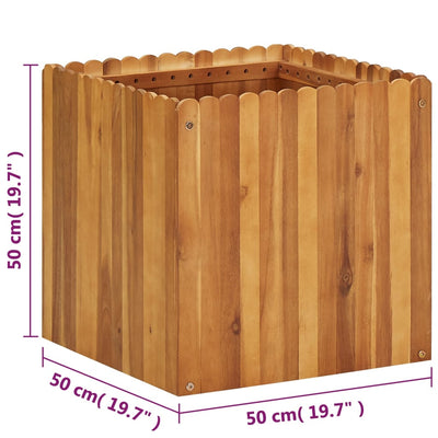 Garden Raised Bed 50x50x50 cm Solid Acacia Wood