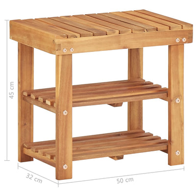 Shoe Rack 50x32x45 cm Solid Acacia Wood