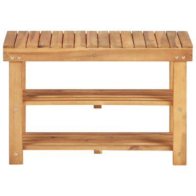 Shoe Rack 70x32x46 cm Solid Acacia Wood