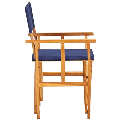 Director's Chairs 2 pcs Solid Acacia Wood Blue