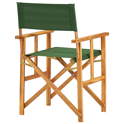 Director's Chairs 2 pcs Solid Acacia Wood Green