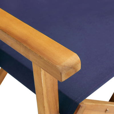 Director's Chair Solid Acacia Wood Blue