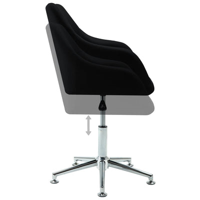 Swivel Office Chair Black Fabric