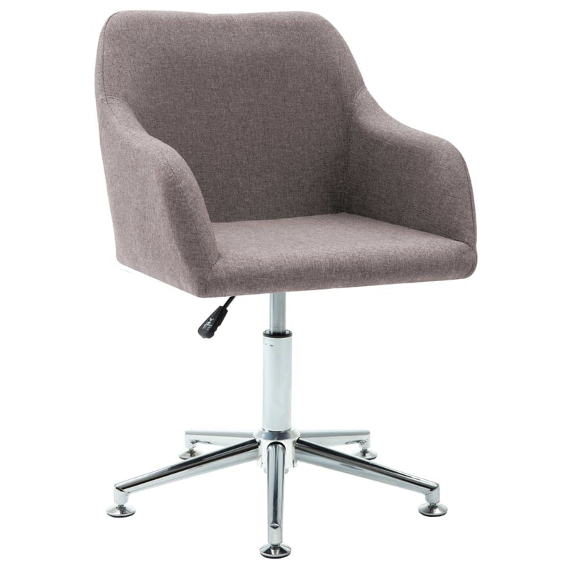 Swivel Office Chair Taupe Fabric