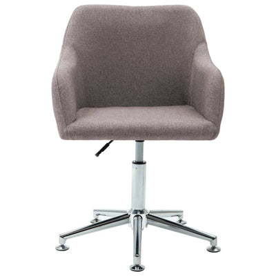 Swivel Office Chair Taupe Fabric