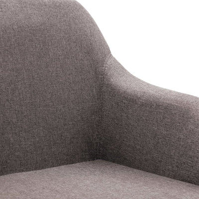 Swivel Office Chair Taupe Fabric