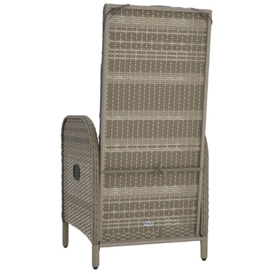 Outdoor Chairs 2 pcs Poly Rattan Grey