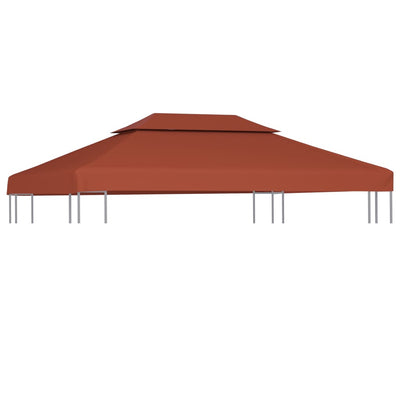 2-Tier Gazebo Top Cover 310 g/m² 4x3 m Terracotta