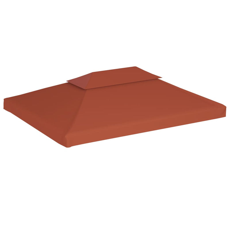 2-Tier Gazebo Top Cover 310 g/m² 4x3 m Terracotta