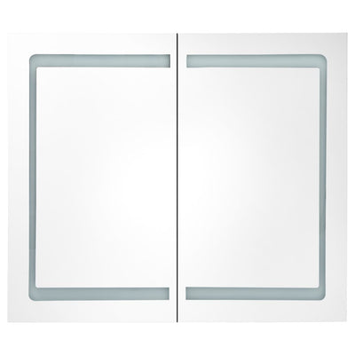 LED Bathroom Mirror Cabinet 80x12.2x68 cm