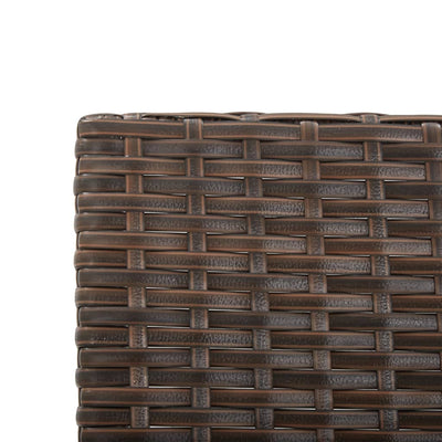 Garden Bench with Cushions 176 cm Brown Poly Rattan