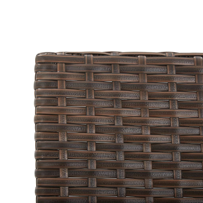 Garden Bench with Cushions 176 cm Brown Poly Rattan