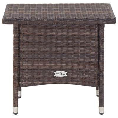 Tea Table Brown 50x50x47 cm Poly Rattan