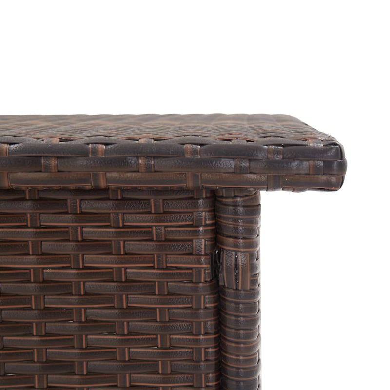 Tea Table Brown 50x50x47 cm Poly Rattan