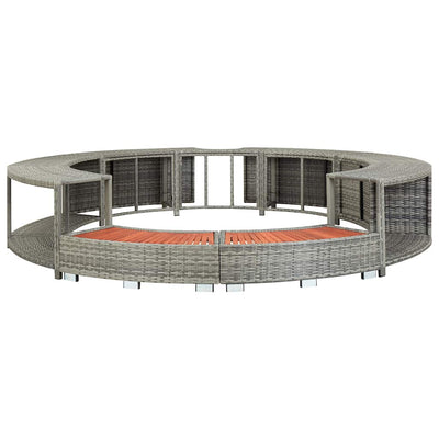 Hot Tub Surround Grey Poly Rattan